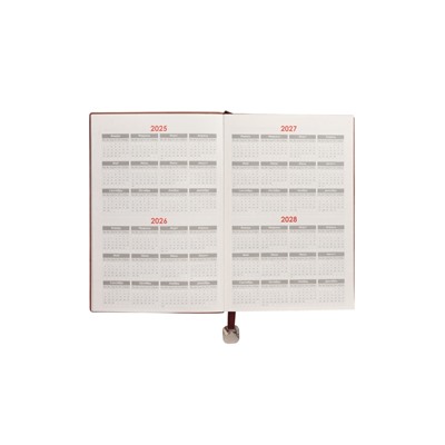 Ежедневник недатированный формат А5, 80л, линия, с ручкой, подар коробка, Коричневый