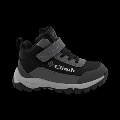 Ботинки мембранные на меху А8866-3 черно серые