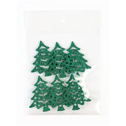 Декор новогодний «Зеленые елочки», набор 6 шт.