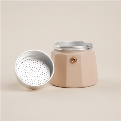 Кофеварка гейзерная SL Home «Ферамо», 150 мл, 11×15.5×12 см, цвет бежевый