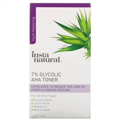 InstaNatural, тоник с 7% гликолевой кислотой, 120 мл (4 жидк. унции)
