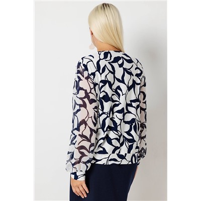 Блузка женская  3055/11/Белый, синий