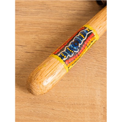 Сувенирный музыкальный инструмент «Маракас с орехами каучукового дерева», 17×7×7 см