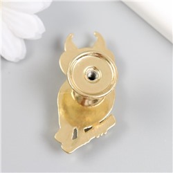 Ручка для шкатулки металл «Филин на ветке», золото, 5.2×2.2 см