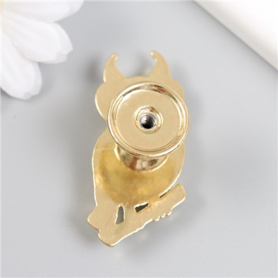 Ручка для шкатулки металл «Филин на ветке», золото, 5.2×2.2 см