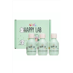 Happy Lab Kids Подарочный набор для детей: гель для душа, пена, шампунь / Kids Mini, 100 мл x 3 KRISTALLER, 1109604