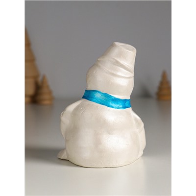 Фигурка гипс «Снеговик», 10×6 см, перламутр