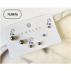 Серьги из стали (3 пары)
