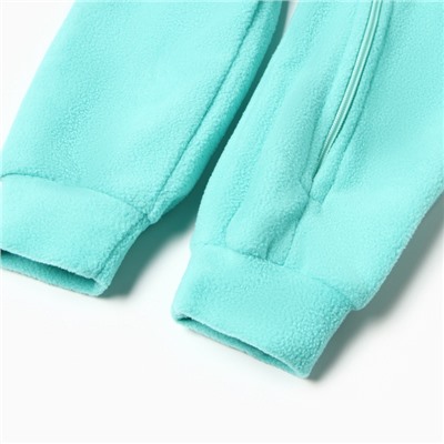 Комбинезон детский, воротник-стойка, мятный, рост 92-98 см