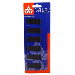 Dewal Невидимки для волос волна 3011B-1, 50 мм, черный, 60 шт. KRISTALLER, 1106160