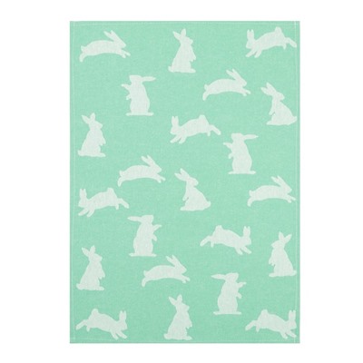 Набор полотенец Этель Hares & leaves 40×60 см - 2 шт., зеленый, 100% хлопок