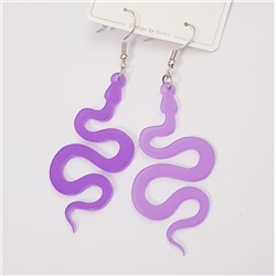 Серьги "Змейка" сиреневые, арт. 606.491