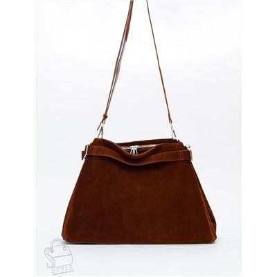 Сумка женская кожаная 6149Q brown Polina&Eiterou