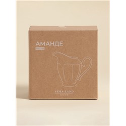 Молочник SL Home «Аманде», 350 мл, 14×8.7×12.5 см, фарфор, белый