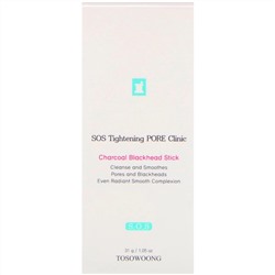 Tosowoong, Стягивающая поры клиническая угольная палочка против угрей SOS, 1,05 унции (31 г)