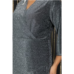 Платье Беатрис (темное серебро) П11848