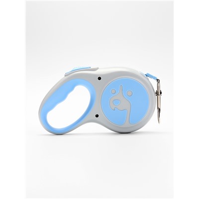 Рулетка - поводок для собак, лента 5 м, голубая