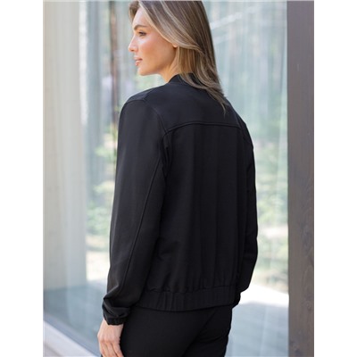 Бомбер среднего объема на молнии с карманами из эластичного футера двухнитки