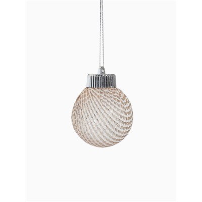 Ёлочные игрушки «Капризы зимы», шары новогодние, d=6 см, 9 шт. золото