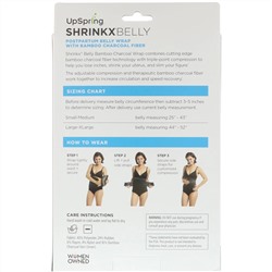 UpSpring, Shrinkx Belly, бандаж для послеродового периода с древесным бамбуковым волокном, размер S/M, черный