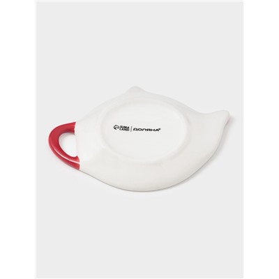 Подставка под чайный пакетик Доляна «Новогоднее настроение», 12×9.4×1.7 см, доломит, белая