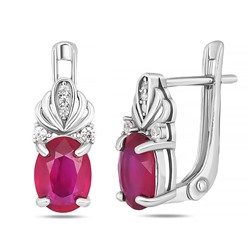 Серьги, рубин корунд, SL-RIC109
