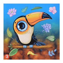 Аппликация наклейками по номерам. В тропиках