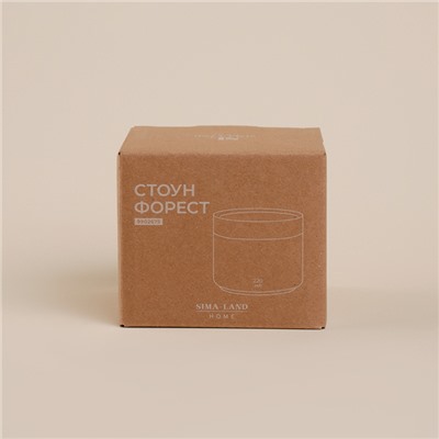 Банка для сыпучих продуктов SL Home «Стоун форест», 220 мл, 8,7×5,7 см, с крышкой, керамика,бежевая
