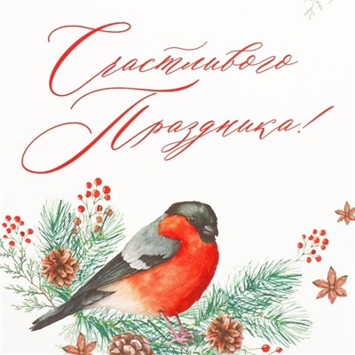 Коробка подарочная новогодняя складная «Счастливого праздника», 16×23×7.5 см