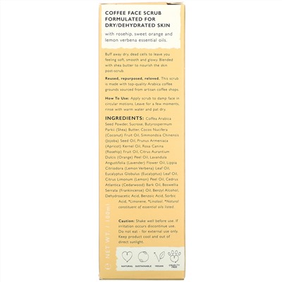 UpCircle, Coffee Face Scrub, Citrus Blend, For Dry Skin, 100 ml