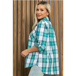 Рубашка Аланта (серо-зеленая) Б13397-18М