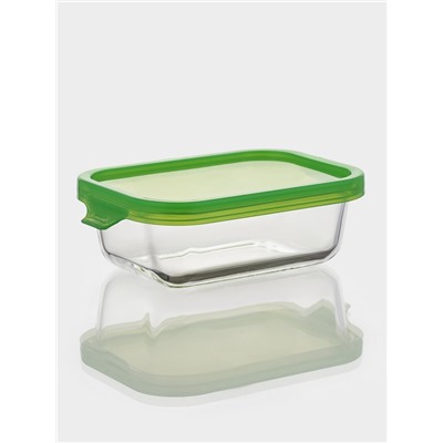 Контейнер. 390 мл, пластиковая крышка, стекло, прозрачный