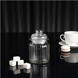 Банка для сыпучих Доляна «Лада», 250 мл, 7.5×12 см, стекло, прозрачная