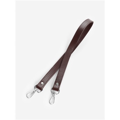 Ручка для сумки, с карабинами, 60±1×2 см, коричневая