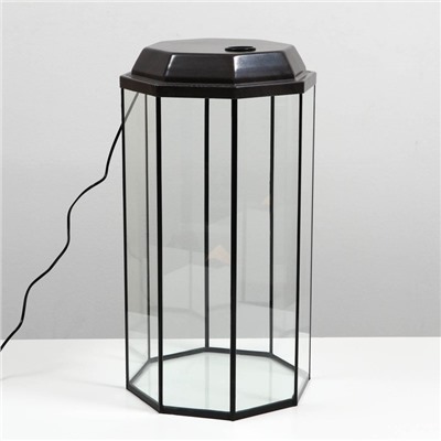 Аквариум «Восьмигранный» с крышкой, 50 л, 33×33×60/67 см, венге