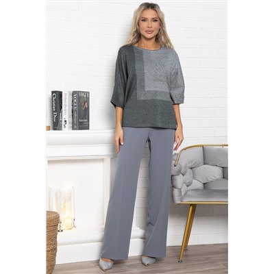 Джемпер Орлеан (серый/изумруд) Б14998-4М