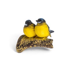 Садовая фигура из полистоуна «Синицы на ветке», подвесная, 16×12×12 см