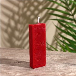 Свеча формовая с надписью Light a candle, 1.5×1.5×8.5 см, соевый воск, МИКС