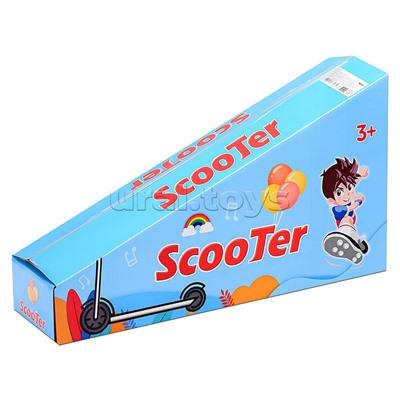 Самокат 3-х кол., зеленый, PU, в коробке