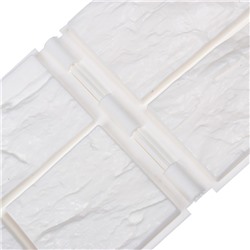 Ограждение декоративное, 24×177.5 см, 5 секций, пластик, белое, «Камень»