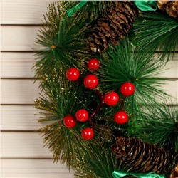 Венок новогодний d=30 см «Зимнее волшебство. Лесная тайна»