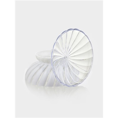 Ваза для фруктов и хлеба Альтернатива «Грация», пластик, 1.5 л, h=14.5 см, d=21 см, белый