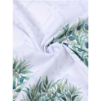 Шторы для кухни с подхватами «Этель» Olives, 145×180 см, комплект - 2 шт.