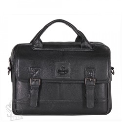Портфель мужской кожаный 3883Z black  Zinimsk