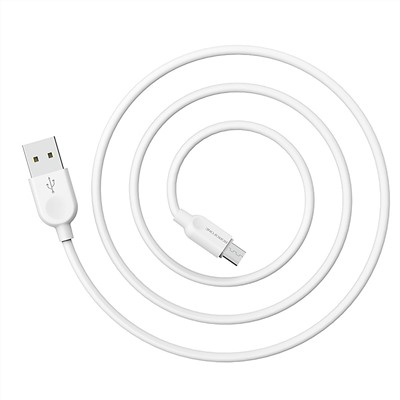 Кабель USB - micro USB Borofone BX14 12W 100см 2,4A  (white)