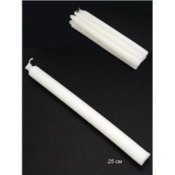 Свеча стержень белая 6 штук 25х2 см / G354-3 /уп 45/