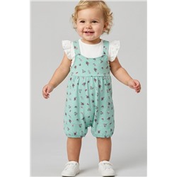 Комплект детский трикотажный для девочек: джемпер (футболка), полукомбинезон PLAYTODAY, 1240131