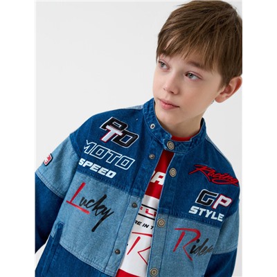 Куртка текстильная джинсовая для мальчиков