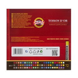 Пастель сухая художественная 72 цвета, Koh-I-Noor TOISON D`OR 8517/72