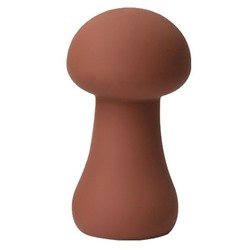 Коричневый перезаряжаемый клиторальный стимулятор-грибочек Mushroom